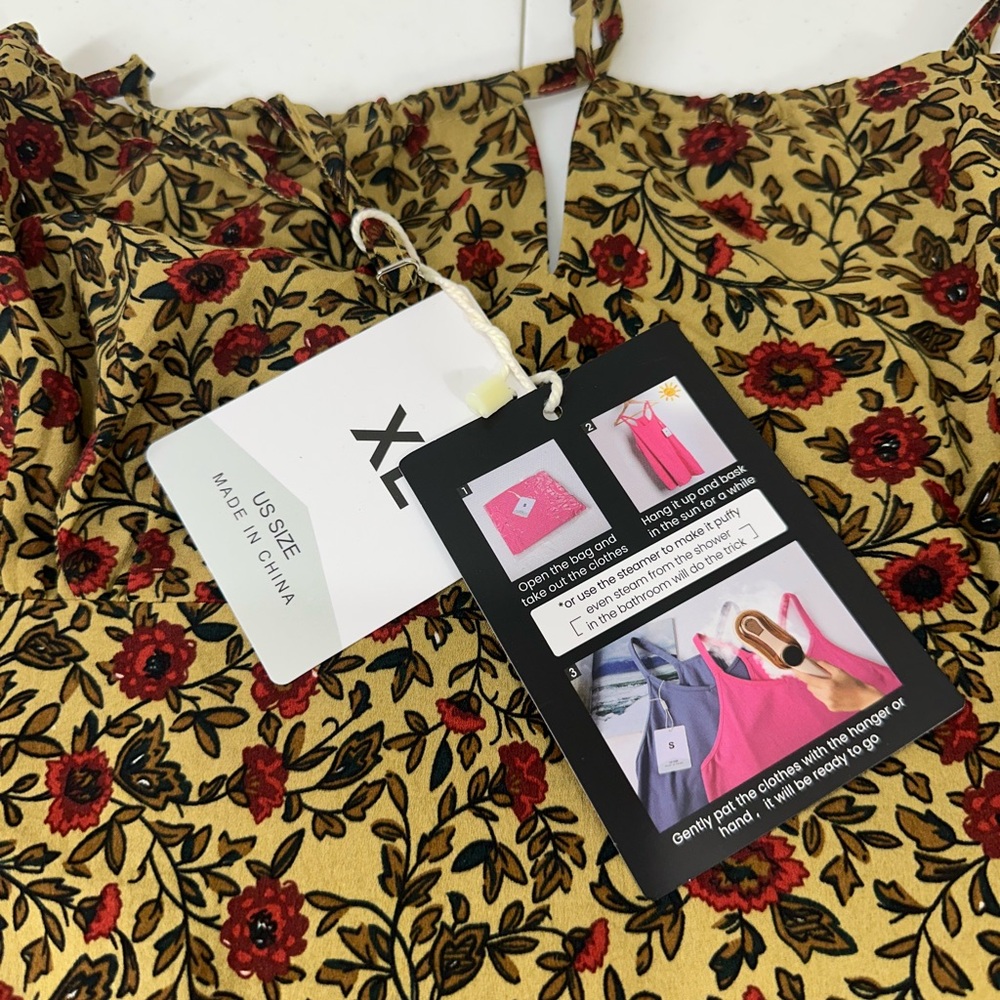 Floral Print Spaghetti Strap Sun Dress - Picture 15 of 16